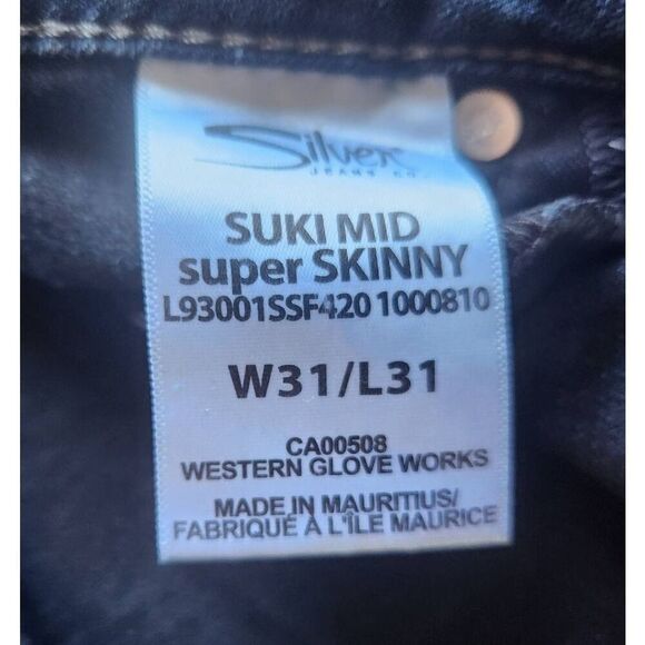 38 Silver Suki mid rise super stretch skinny jeans - Picture 6 of 9